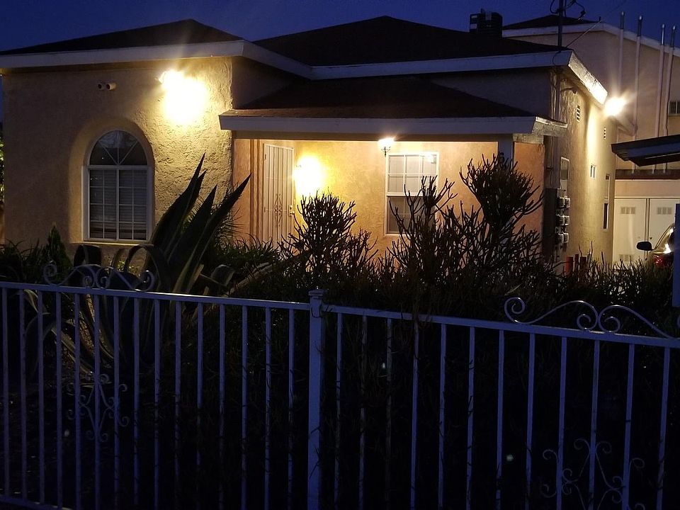 View from the street, at night