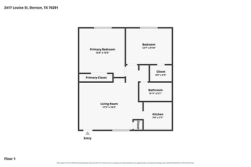 Floor plan 2 Bedroom