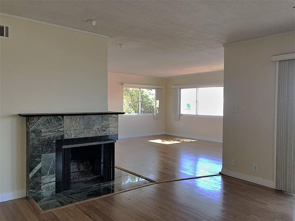 Dining area facing living room