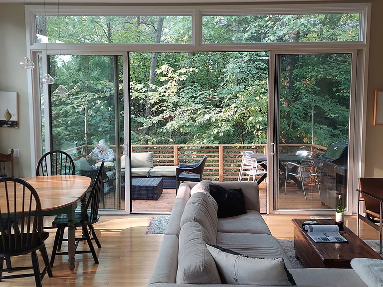 Open concept looks unto deck