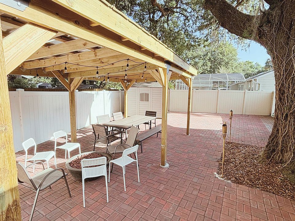 The backyard pergola