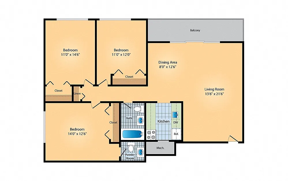 Floor plan 3X15