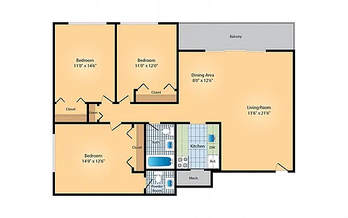 Floor plan 3X15