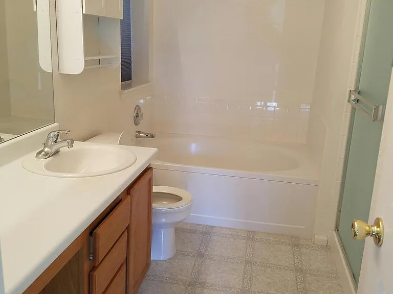 Primary bathroom with soaking tub and shower