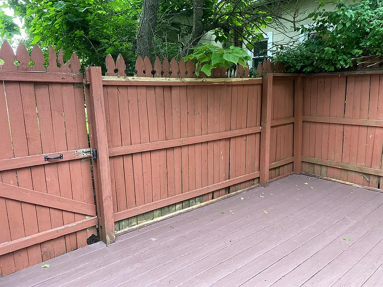 Private Deck overlooking large back yard