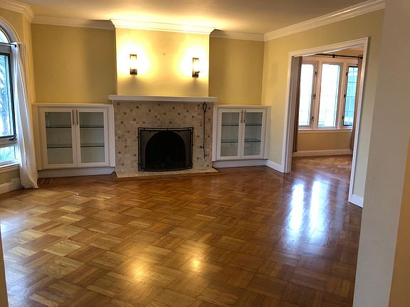 Living Room with wood burning fireplace