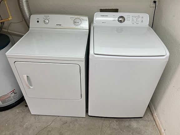 Washer and Dryer in garage
