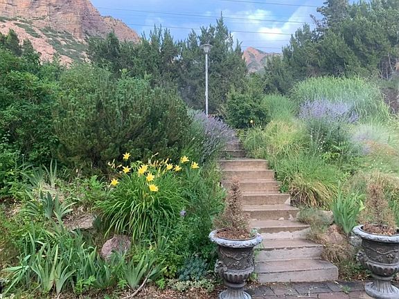 The backyard is a beautiful oasis