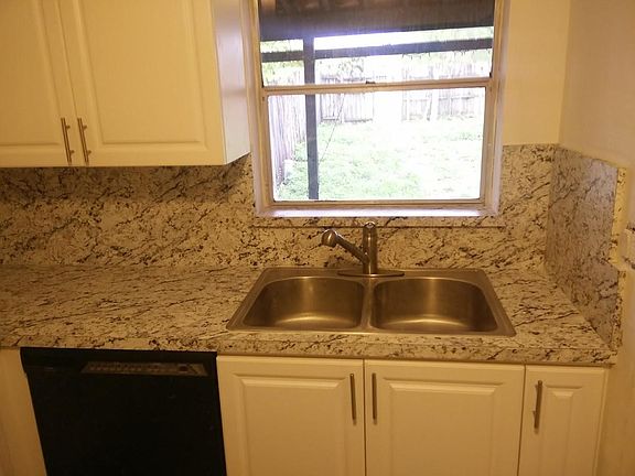 Remodeled Kitchen looking to backyard