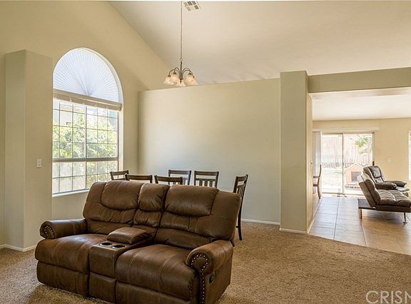 Open concept with high ceilings.