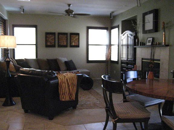 Family room with cozy fireplace