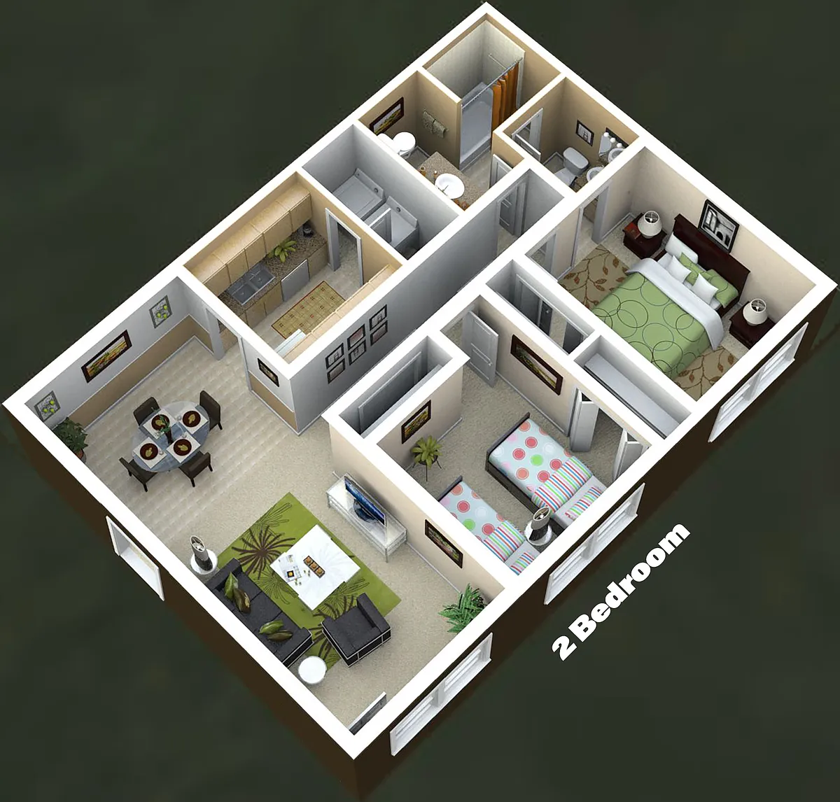 Floor plan Two Bedroom