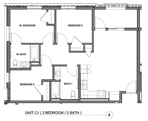 Floor plan 3 Bedroom