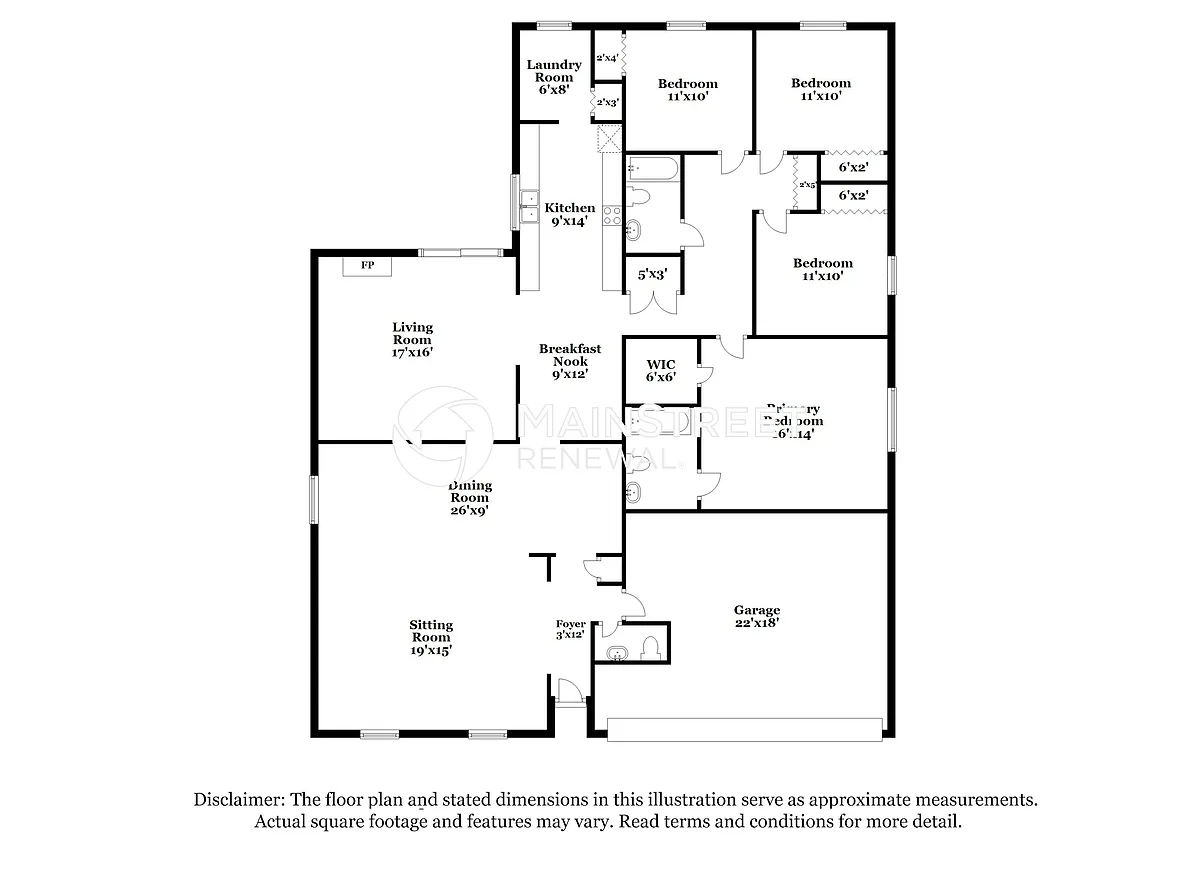 Floor Plan - 2917 Joymeadow Dr