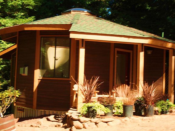 outside view when first built, before planting