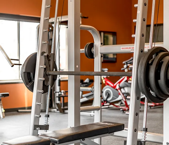 Our fitness center is available 24/7 for our residents.