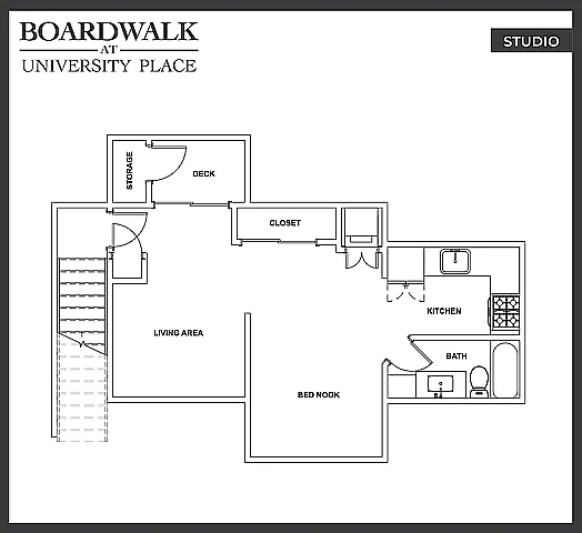 Floor plan Carriage Studio with Garage
