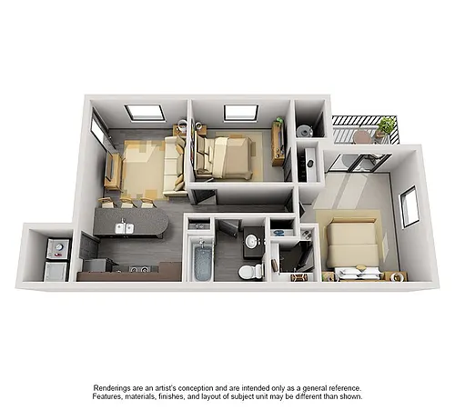Floor plan 1x1 DEN