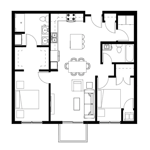 Floor plan Two Bedroom A