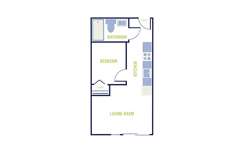 Floor plan 1X1 E