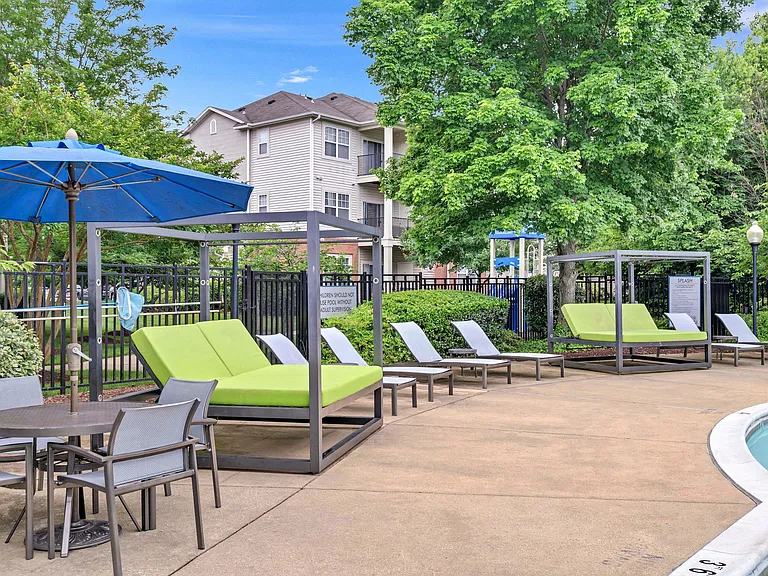 Resort style pool with sundeck