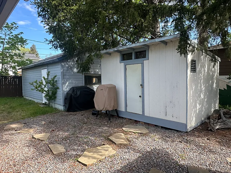 Garage and storage shed