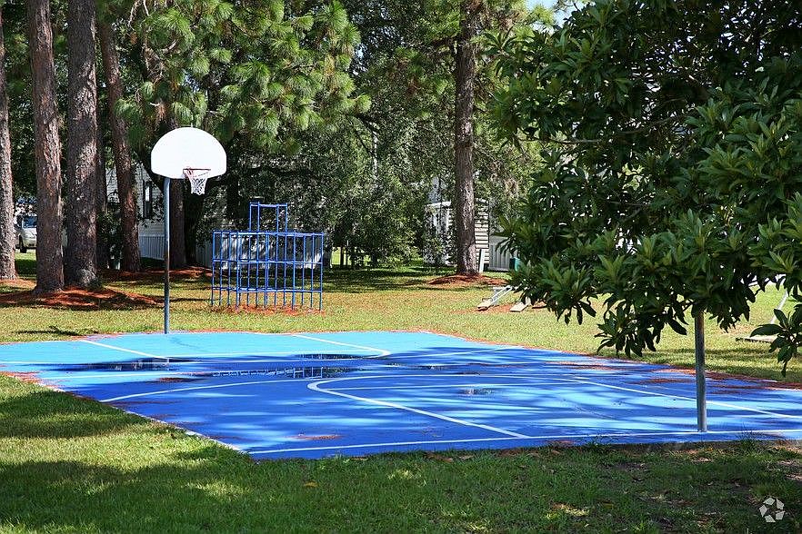 Basketball court recently remodeled