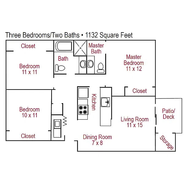 Floor plan 3 Bedroom