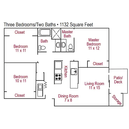 Floor plan 3 Bedroom