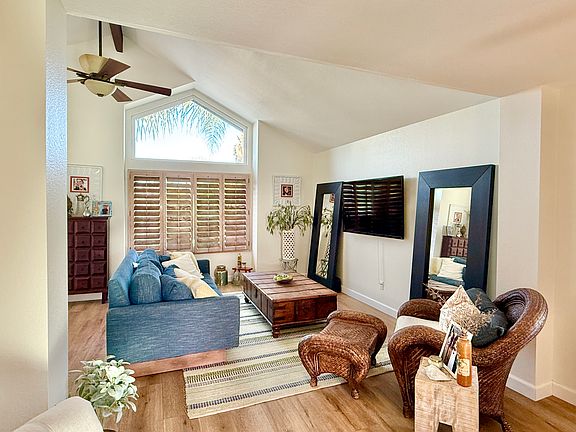 Vaulted living room. New Heating and AC unit. Very energy efficient home.