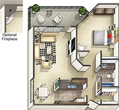 1 bedroom 1 bath - 719 square feet 1 bedroom 1 bath - 719 square feet