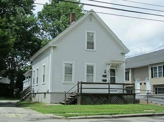 Front of the house, separate entrance at the side