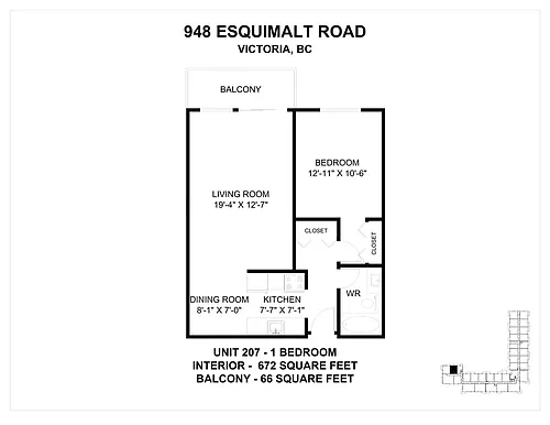 Floor plan 1 Bedroom
