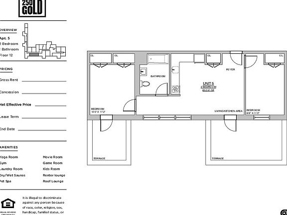 2nd image of 250 Gold St #1205