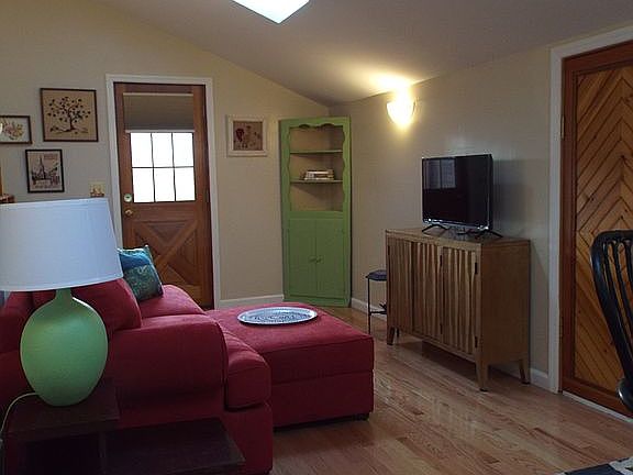 Upstairs den with balcony