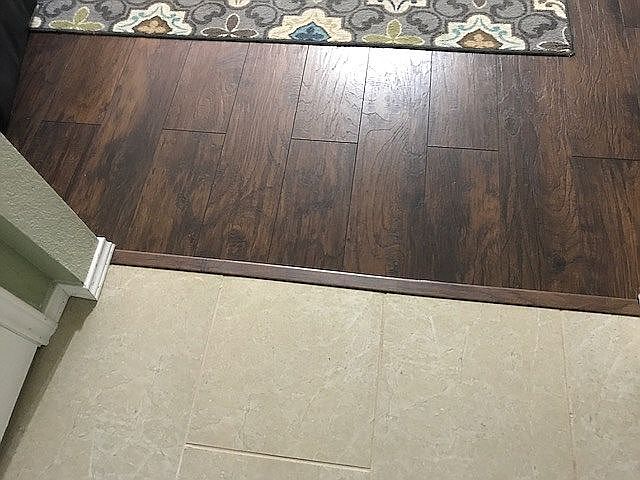 sample of flooring in house