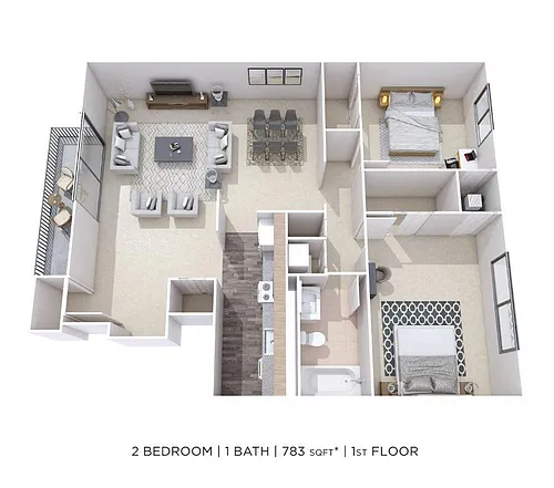 Floor plan Two Bedroom
