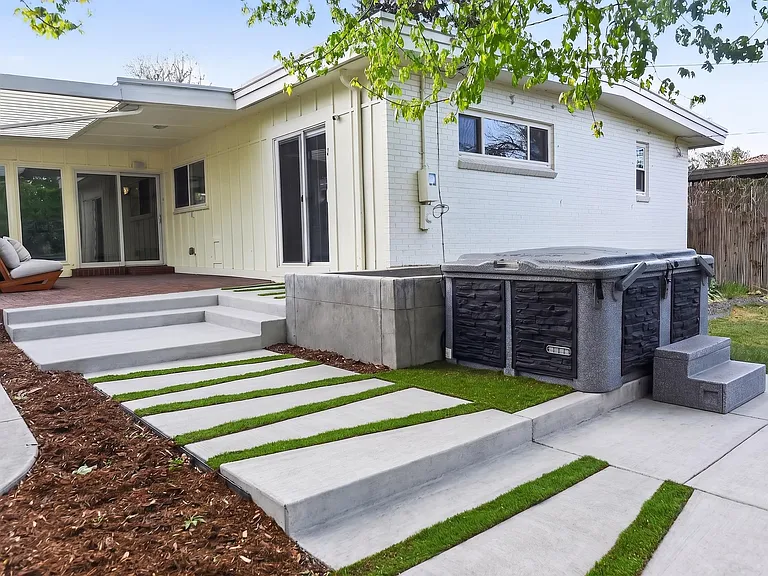 backyard landscaped space