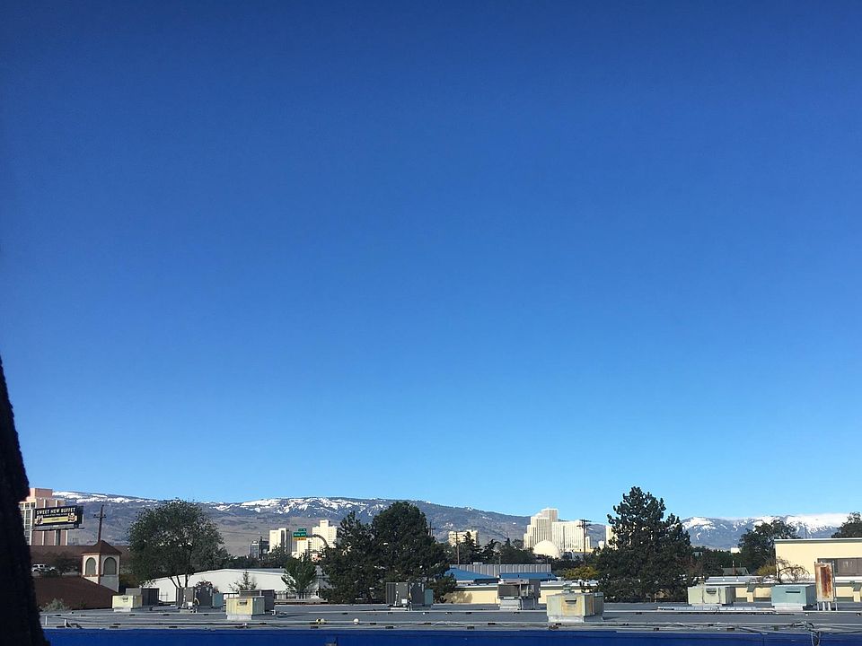 View of mountains & downtown Reno.