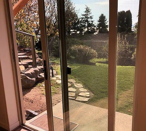 Entrance and back yard