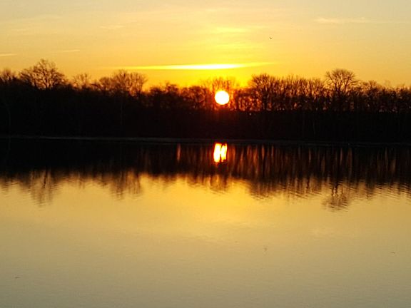 View of the Sunrise over NJ from the RiverRoom