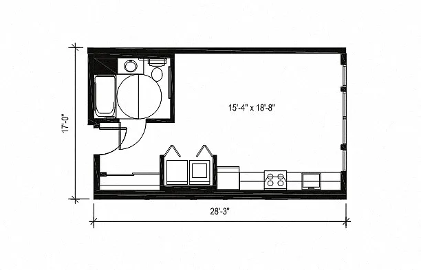 Floor plan Studio A1