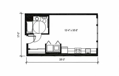 Floor plan Studio A1