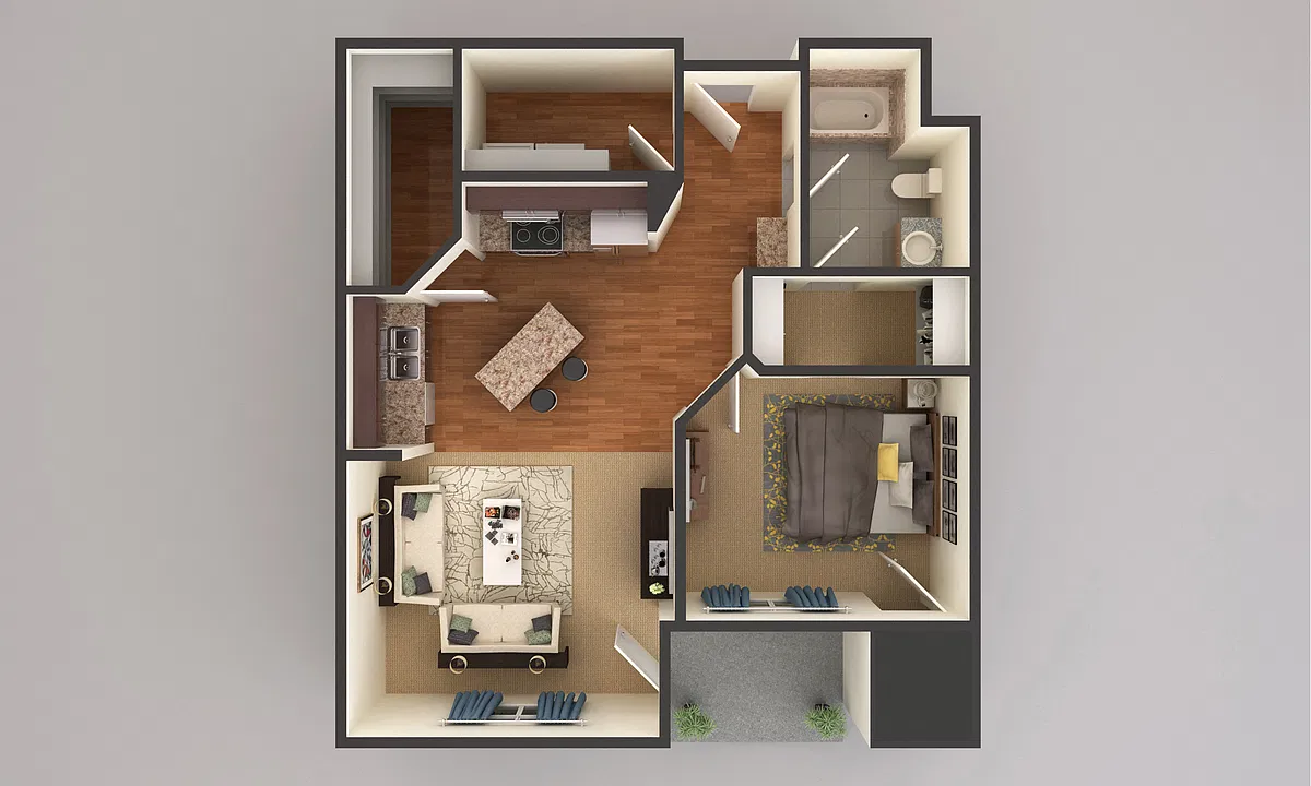 Floor plan 1 Bedroom