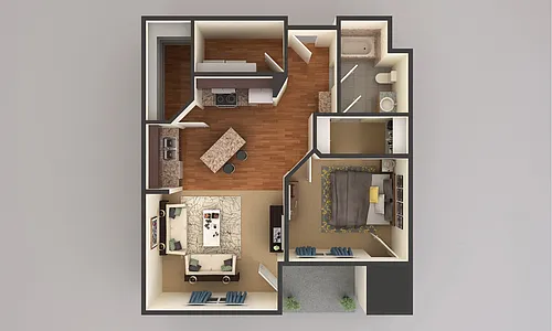 Floor plan 1 Bedroom