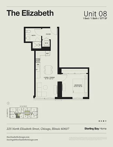 Floor plan 08 - 1Bed/1bath