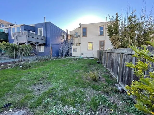 spacious backyard
