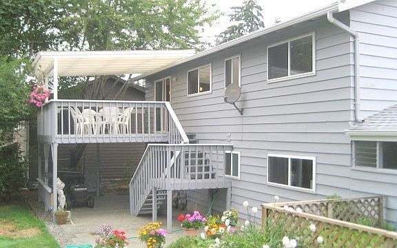 Large deck and patio