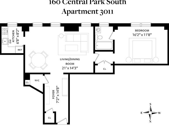 2nd image of 160 Central Park S #3011