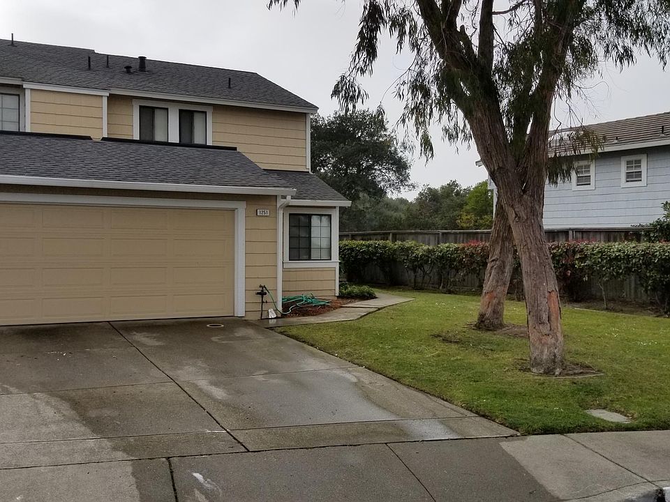 Frontal & two car garage